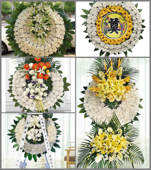 山西长治襄垣县虒亭镇黄楼北村花圈速递